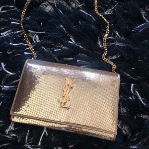 YSL Metallic Gold Shoulder Bag